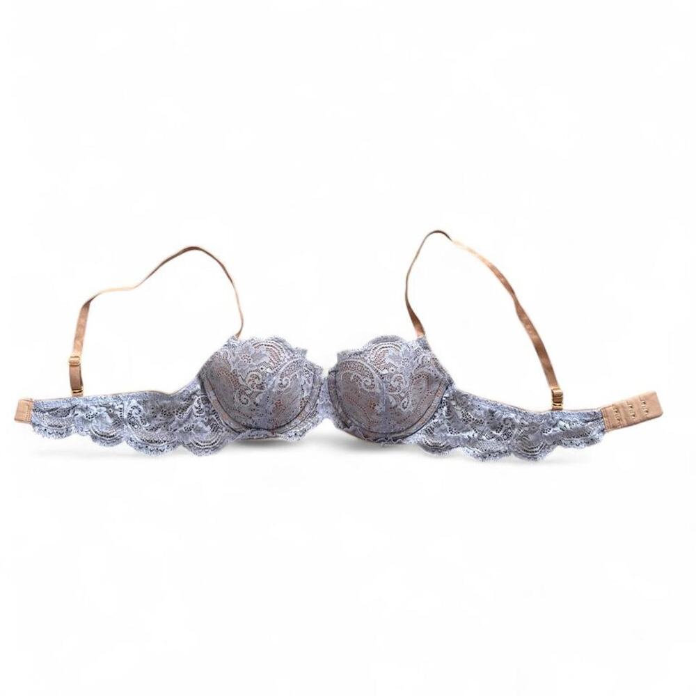 Thirdlove Blue 24/7 Memory Foam Lace Balconette Bra